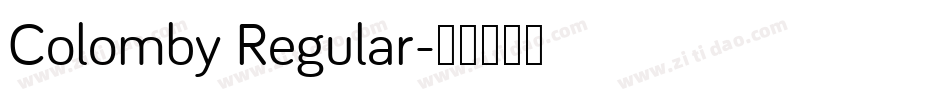 Colomby Regular字体转换